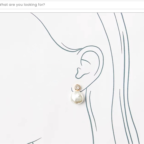 NWT Loft Pearlized Sparkle Earrings in Fresh Pearl - Picture 2 of 3